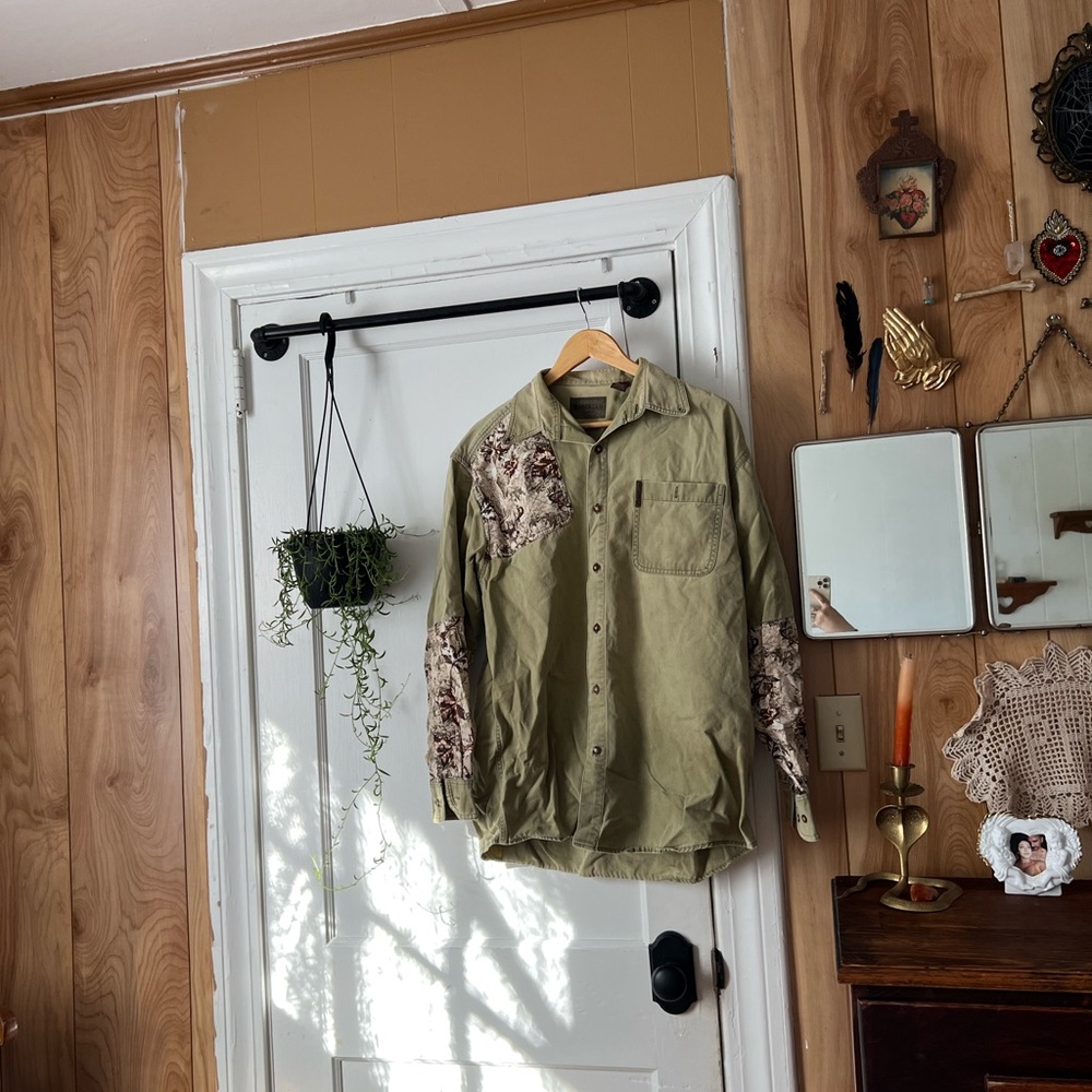 Cozy camo button down